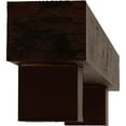 thumbnail image 4 of Ekena Millwork 4"H x 8"D x 60"W Sandblasted Faux Wood Fireplace Mantel Kit w/ Alamo Corbels, Natural Pecan, 4 of 10