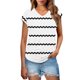 thumbnail image 1 of Eres Más Que una Camisa de Puntuación de Prueba Sexy de Manga Corta Lentejuelas Suelta Camisa de Blusa con Cuello en V, Poliéster, 1 of 8
