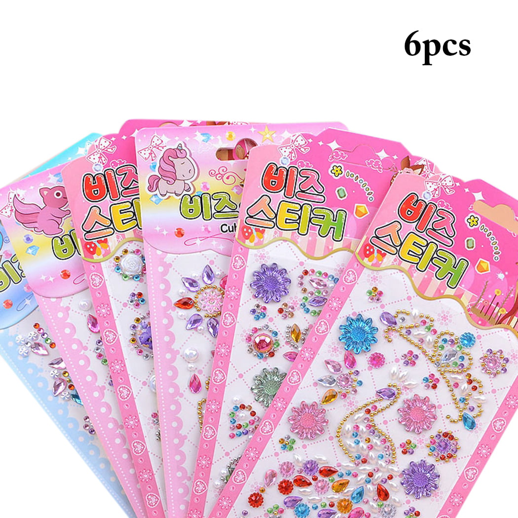 4-pack Toddler/Kid Girl Crystal Epoxy Sticker Earrings Sticker Only د.ب.‏  2.30 بات بات Mobile