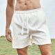 thumbnail image 1 of pstuiky Pantalones cortos deportivos para hombre, Pantalones cortos casuales de moda para hombre con cintura elástica sólida y cordón ajustable Pantalones cortos de golf, 1 of 4