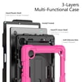 thumbnail image 6 of For Samsung Galaxy Tab A8 Case 10.5 inch, 360 Rotating Shockproof Cover with Stand, Screen Protector, Shoulder Strap (2022, SM-X200/X205/X207), Rose, 6 of 7