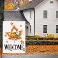 thumbnail image 6 of Fall Welcome Garden Flag Pumpkin Maple Leaf Autumn Burlap 12x18 Inch Vertical Double Sided Small Outside Yard Party Decoration, 6 of 6