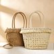 thumbnail image 2 of Xiao Hua Bolso de hombro tejido para mujer, bolso de mano y neceser, elegante bolso de playa de verano, 37 x 5 x 21 cm (blanco), 2 of 5