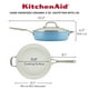 thumbnail image 2 of Sartén KitchenAid de cerámica anodizada dura, antiadherente, 5 litros, azul, 2 of 9