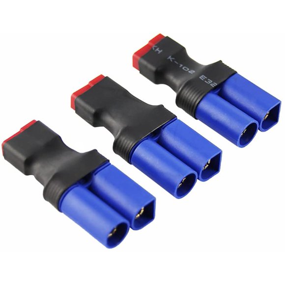 OliYin 3pcs Male EC5 to Female Deans Losi Connector Adapter Brushless Lipo Charger(pack of 3)