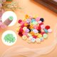 thumbnail image 4 of Uxcell 100Pcs 1.5cm Mini Rosas de Cinta para Manualidades Flores de Tela Artificial, Verde Claro, 4 of 5