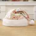 thumbnail image 6 of Usloyux Under $5 Christmas Santa Hat,Plush Warm Thick Xmas Hat with Glitter Golden Five-pointed Stars Pattern for Kids Christmas Party Holiday Parties Supplies, 6 of 6