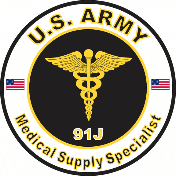 3.8 Inch U.S. Army MOS 91J Medical Supply Specialist