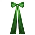 thumbnail image 7 of Scheam 1 Pack Christmas Tree Topper Satin Bow 47 inch Reusable Giant Bow Christmas Decorations Large Elegant Green Bows for Home Holiday Party Decorations, 7 of 7