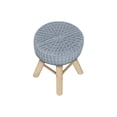 thumbnail image 3 of Grey Velvet Foot Stool / Comfortable and Versatile in Living Room, 3 of 7