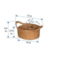 thumbnail image 4 of Kouboo Rattan Utensil Caddy with Built-in Handles, Handwoven Rattan, 4 Compartments, Tropical Centerpiece Basket, Honey Brown, 4 of 5