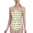 thumbnail image 1 of Alex & John Letter Deep V-Neck Halter One-Piece Swimsuit Ladies Monokini Beach Bathing Suits Swimwear Alexander John Laurens, 1 of 5