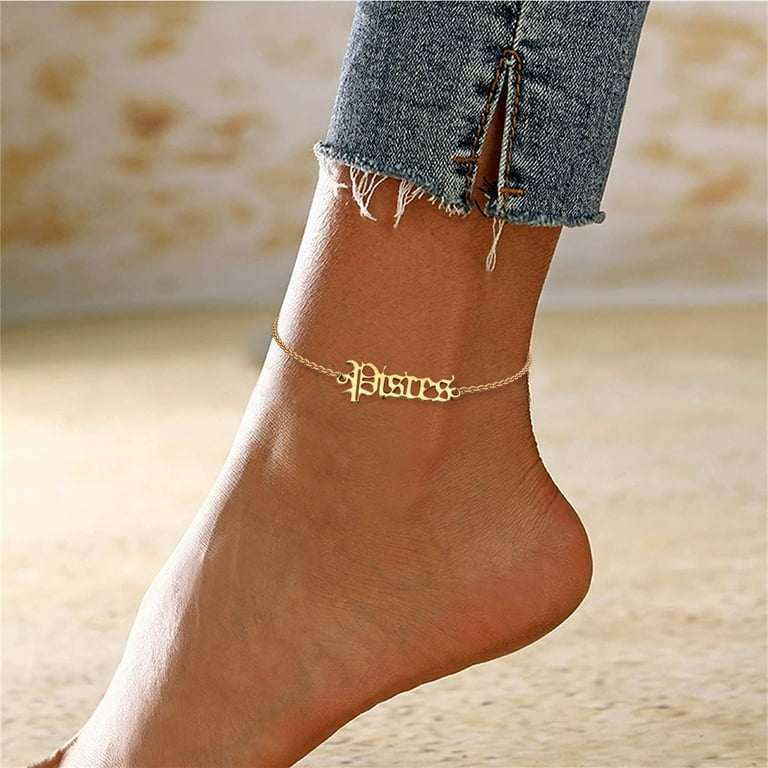 12 Constellation Mother And Daughter Chain Layer Anklet Women's