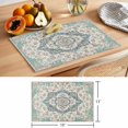 thumbnail image 6 of Boho Abstract Flowers Placemats Set of 1, Sage Green Retro Medieval National Style Non-Slip Place Mats Washable Table Mats for Kitchen Dining Table Decorations Indoor/Outdoor, 6 of 9