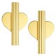 thumbnail image 1 of Vaso de pared Uxcell para flores, tubo para flores secas, estantes en forma de corazón, tubo de flores montado en la pared, tono dorado, paquete de 2, 1 of 5