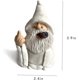 thumbnail image 2 of Garden Gnome Statue, Polyresin Garden Gnome Sculpture, Smoking Goblin Statue, 2 of 5