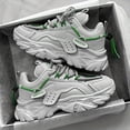 thumbnail image 6 of Men's/Women's White Chunky Platform Dad Sneakers, Deconstructed Style Fashion Athletic Shoes, Non-Slip Breathable Casual Walking Shoes for Daily Wear, 6 of 9