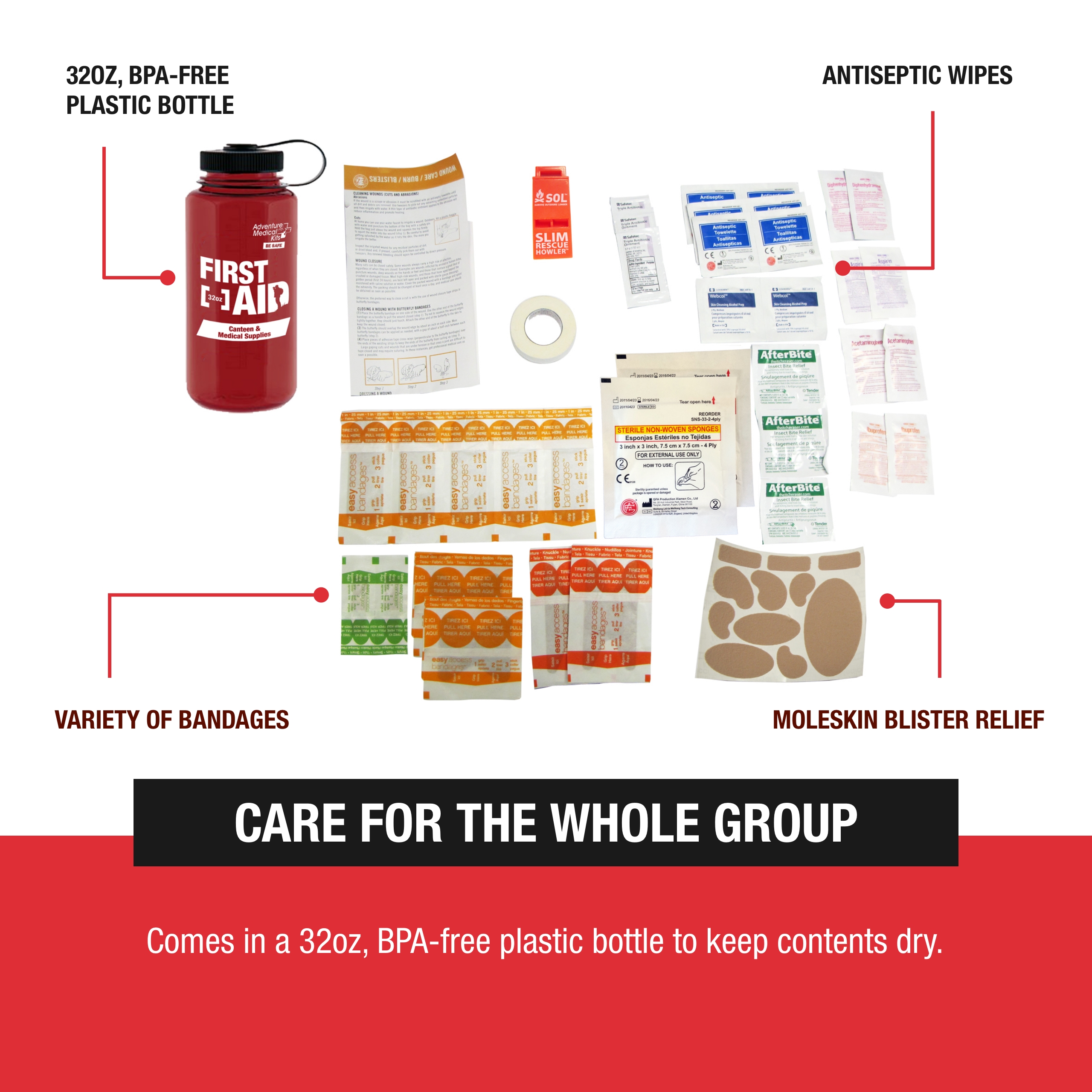 Adventure First Aid, 32 Oz Kit