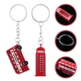 thumbnail image 4 of Llavero con diseño británico (2 unidades), estilo retro, elegante colgante para bolso, recuerdo británico., 4 of 8