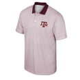 thumbnail image 2 of Men's Colosseum White/Maroon Texas A&M Aggies Print Stripe Polo, 2 of 3