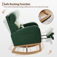 thumbnail image 4 of Garvee Sillón Mecedor de Pana con Bolsillos y Almohada – Moderno para Guardería y Sala, 4 of 8