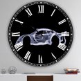 thumbnail image 2 of Designart 'Mercedes-Benz CLK GTR' Oversized Modern Wall Clock, 2 of 5
