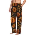 thumbnail image 6 of Fuzoiu Autumn Pumpkin Leaves Print Men's Pajama Pants,Lounge Pants for Men,Lounge PJ Bottoms,Sleepwear Pants with Drawstring Pockets -X-Large, 6 of 6