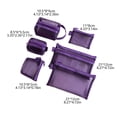 thumbnail image 6 of 6 Pack Clear Mesh Zipper Storage Pouches, Multi Size Transparent Nylon Organizer Bags, Portable Travel Pouch for Electronics Cosmetics Stationery Small Sundries Purple, 6 of 6