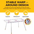 thumbnail image 4 of Independence Day Table Cloths for 8 Foot Rectangle Tables, 4th of July Red Blue Striped Stars Patriotic Patio Waterproof Elastic Fitted Tablecloths, Washable Rectangular Table Cover for Camping, 4 of 8