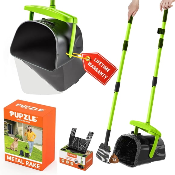 Perro Pooper Scooper Pupzle con accesorio para bolsa, mango de 1 m de largo