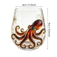 thumbnail image 3 of AHGQT Halloween Octopus Stemless Wine Glass, Brown Octopus with Eight Claws Drinking Cup, Decorative Drinkware Party Cup Holiday Gift for Home Bar Table Decor, 3 of 8