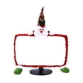 thumbnail image 3 of Christmas Computer Monitor Cover Decoration, Elastic Cloth Santa Snowman Frame, Holiday Festive Decor for PC Display, 3 of 3