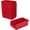 Red, variant on Plastic Shelf Bins, Heavy Duty Storage Bins for Garage, Closet, and Drawer Organization