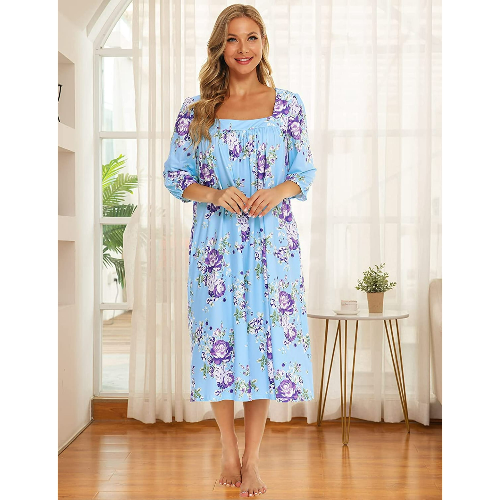 Moomoo Dresses for Women House Dress Print Duster Housecoat