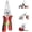 Red, variant on 16 in 1 Wire Stripper Twister for Cutting and Pulling Wires, Multifunctional Cable Scissors, Voltage Tester Pliers with Voltage Tester&Alarms, Detectable 12-250V for Professional and Home Use (Red)