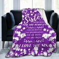 thumbnail image 2 of Sisters Gifts from Sister Blanket, Sister Birthday Gifts from Sister, Birthday Gifts for Sister, Best Sister Graduation Gifts for Sister from Brother, Sister Gifts, Throw Blanket 50X60 inches B, 2 of 5
