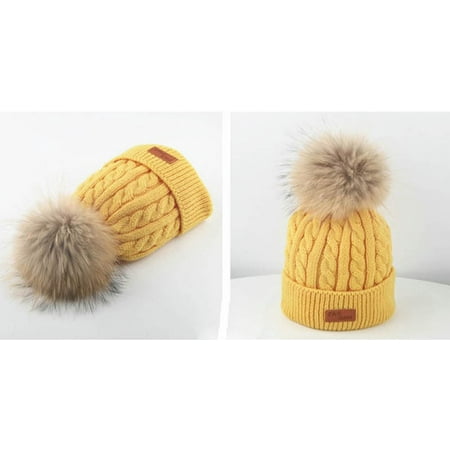 

Relanfenk Baby Hats Toddler Kid Girl&Boy Winter Crochet Knit Beanie Hairball Cap Hat