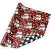 Reversible Christmas Wrapping Paper Roll - Snowman & Black Buffalo Plaid - 17 inches x 32.8 Feet (46.45 sq.ft.)