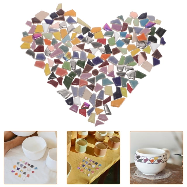 BESTYASH 1Jgo Material Creativo En Cerámica Para Hogar Con Azulejos Irregulares Multicolor