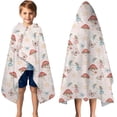 thumbnail image 3 of Mushroom Fairy Princess Pattern Hooded Bath Towel，50"x30" for Ages 3 To 12 Kids, Quick Dry Lightweight Soft Microfiber Hood Beach Towel Cover Up for Kids, 3 of 7