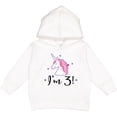 thumbnail image 2 of Inktastic Third Birthday Cute Unicorn Toddler Hoodie, 2 of 4