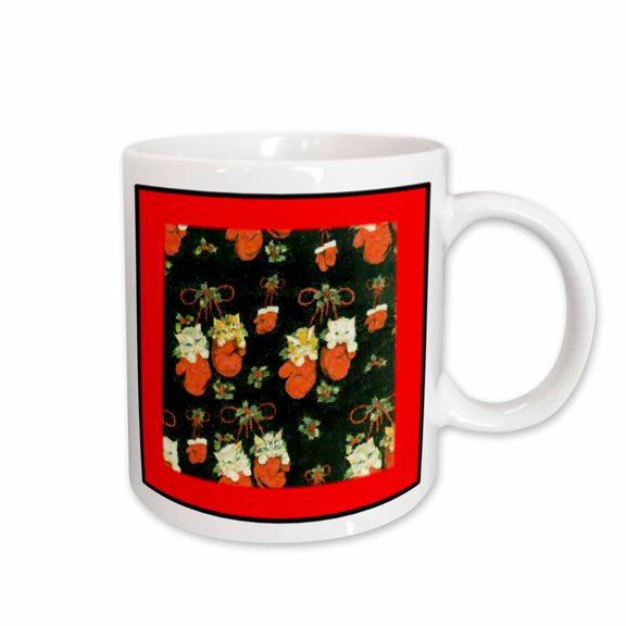 3drose, Kittens in Christmas Mittens, 11oz Mug