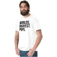 thumbnail image 3 of Worlds Okayest Pops Grandfather Men's Graphic T Shirt Tees Brisco Brands X, 3 of 6