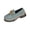 Green, variant on Black Womens Loafers With Round Toe Thick Heel Thick Sole Frosted Finish Mid Heel Comfortable Cushioned Footbed For Casual Office Wear Size 43