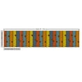 thumbnail image 3 of Ambesonne Vintage Fabric by the Yard Upholstery, Stripes With Circles Art, 1 Yard, Yellow Marigold Sky Blue, 3 of 5