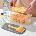 thumbnail image 2 of Mini bandeja de hielo para frigorífico, con cubitera, molde de silicona para hielo de 3 piezas, con recipiente de almacenamiento y pala para hielo., 2 of 6