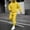 Yellow003, variant on QHRMKOG Track Suits for Men Athletic Fit Long Sleeve Hoohed Sweatshirt and Sweatpants Basic Color Sweatsuit with Pockets Trendy Sets Red L