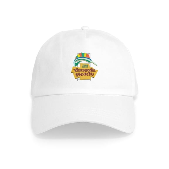 CafePress - Pensacola Beach Sign, Florida Cap - Adjustable 100% Brushed Unisex Casual Cotton Baseball Cap, Beige, 1