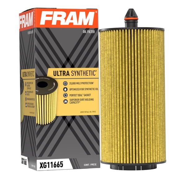 FRAM Ultra Synthetic Oil Filter, XG11665, 20K mile Replacement Filter for Select Vehicles