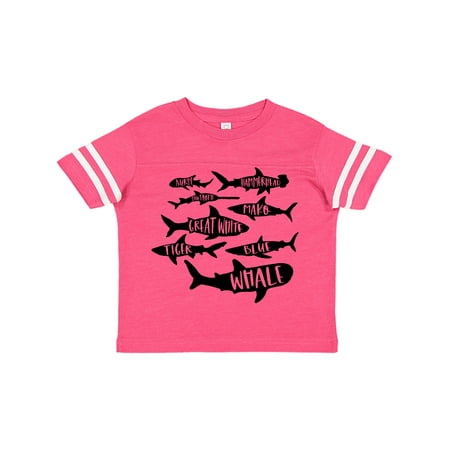 

Inktastic Types of Sharks Gift Toddler Boy or Toddler Girl T-Shirt